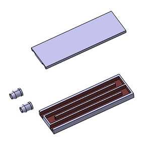 Plaque froide liquide pour tube de brasage multicanal