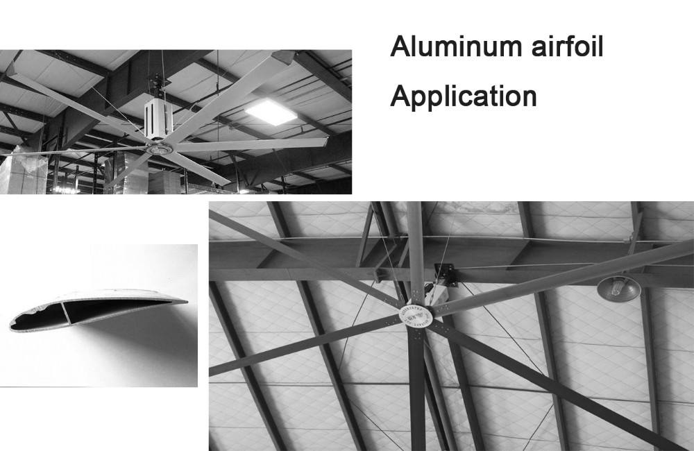 Pale de ventilateur à profil aérodynamique en aluminium extrudé